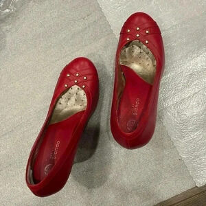 [US6] Blondo Canada Red Aquaprotect Leather Pumps  Womens Size US 6M